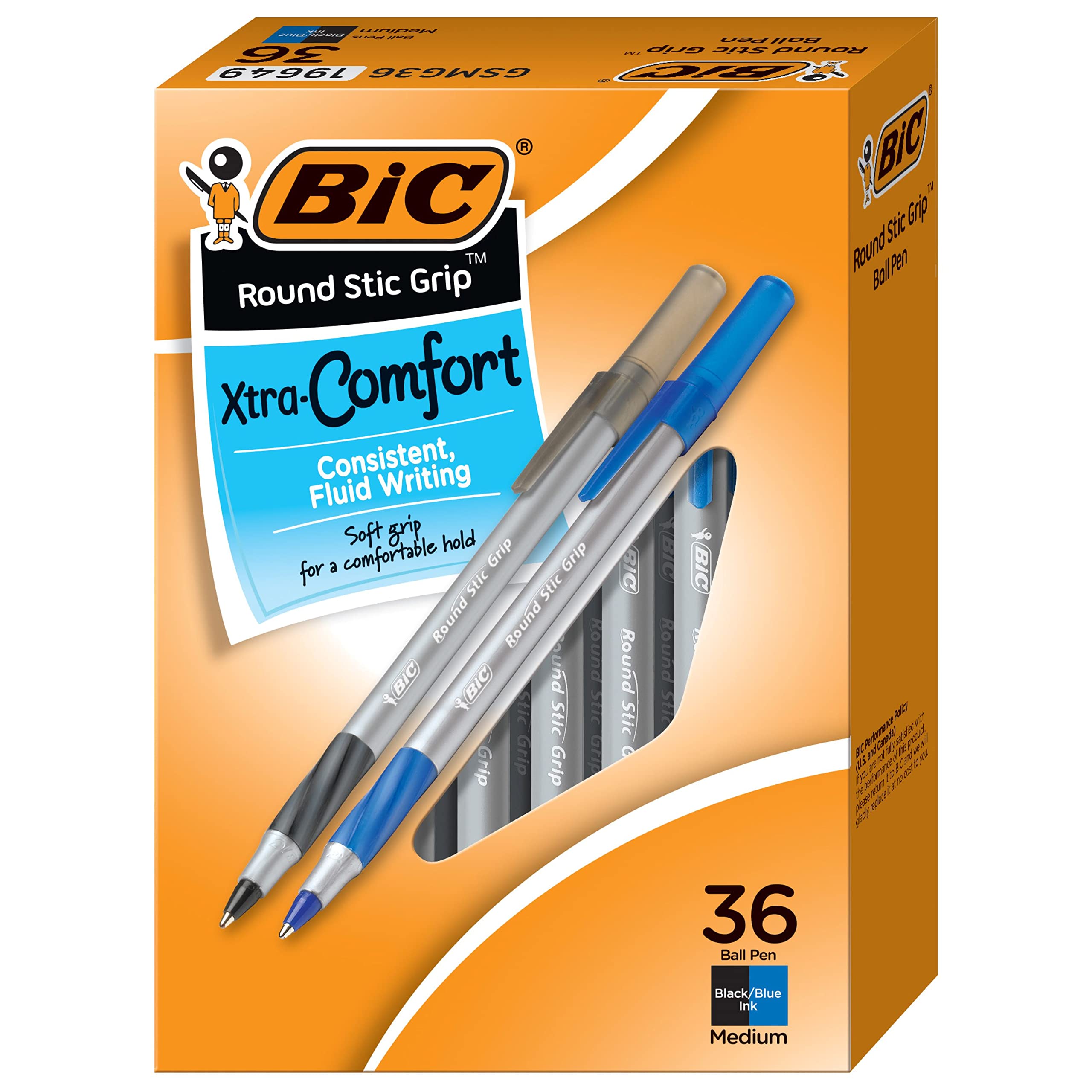 BIC Round Stic Grip Tükenmez Kalem